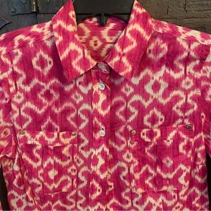 Michael Kors Hot Pink Ikat Shirt